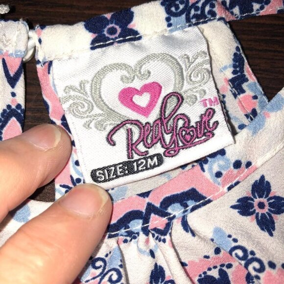 𝅺EUC Girl's Real Love 2 pc short and tank set Size 12 months - Picture 3 of 3